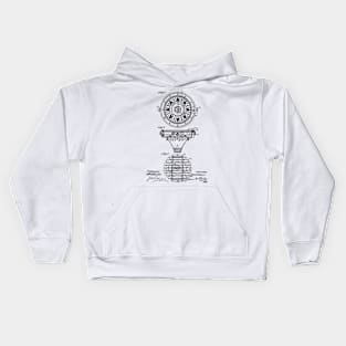 Mariner's Compass Vintage Patent Hand Drawing Kids Hoodie